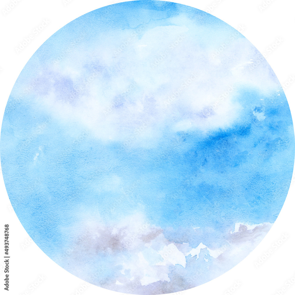 hand drawn watercolor abstract background sky