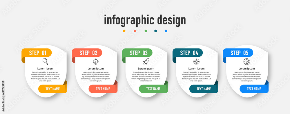 Creative concept for infographic with 4 steps. Business concept with 6 options. For content, flowchart, steps, timeline, workflow, marketing.
