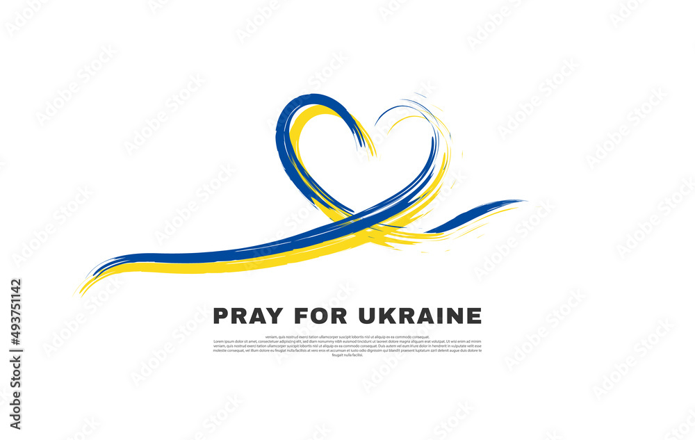 Pray for Ukraine concept background, Ukraine flag love shape praying concept vector illustration. Pray For Ukraine peace. Save Ukraine from Russia. Pray for Ukraine concept background, Ukraine flag love shape praying concept vector illustration. Pray For Ukraine peace. Save Ukraine from Russia.