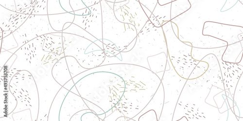 Chaotic Simple Seamless Pattern Textile One Line