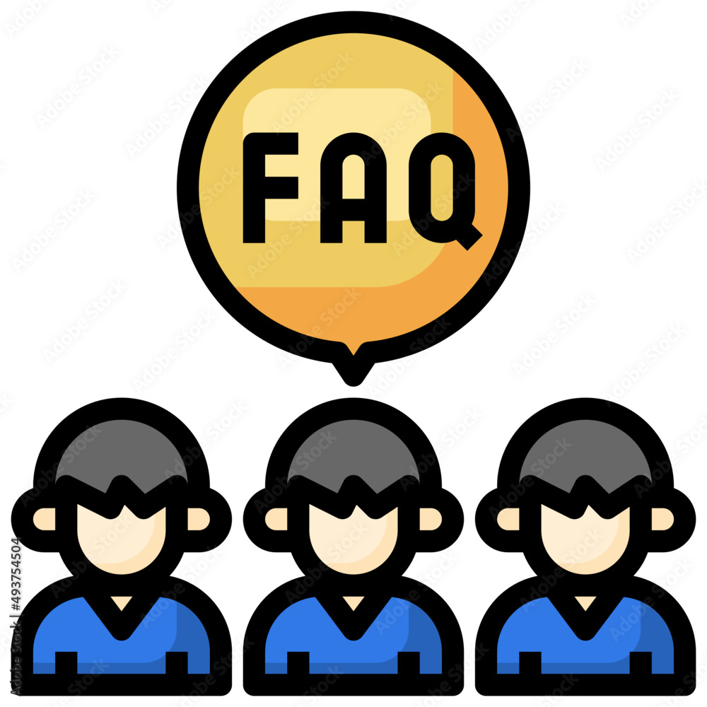 FAQ filled outline icon,linear,outline,graphic,illustration