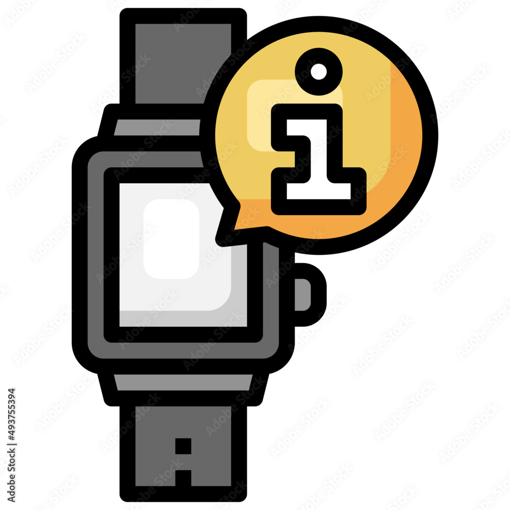 smart watch filled outline icon,linear,outline,graphic,illustration smart watch filled outline icon,linear,outline,graphic,illustration