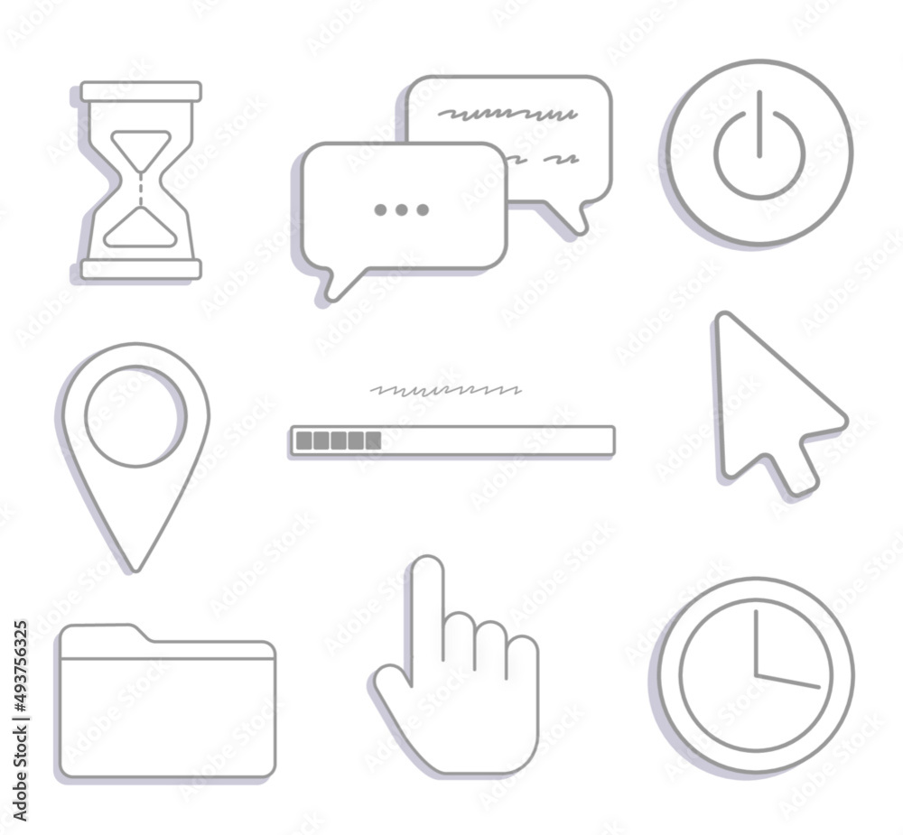 Set of Computer Icons Set of Computer Icons