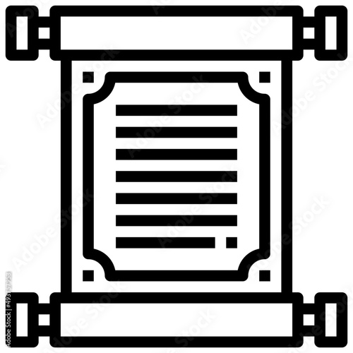 manuscript line icon,linear,outline,graphic,illustration