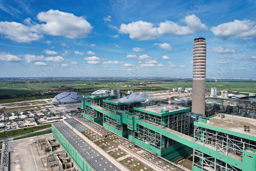 Centrale a carbone di Cerano, Brindisi, Italia , Aerial shot