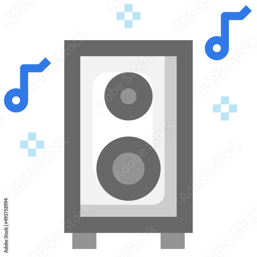 SPEAKER flat icon,linear,outline,graphic,illustration