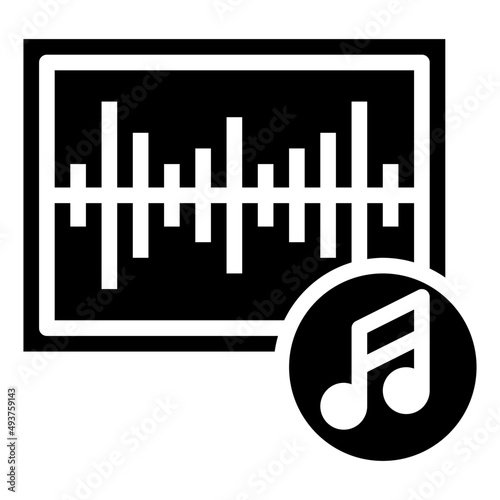 SOUND WAVES glyph icon,linear,outline,graphic,illustration © แป้ง มัณธนา