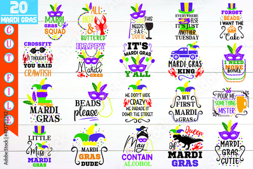 mardi gras svg bundle INSTANT DOWNLOAD Contains the SVG, PNG,DXF,PDF and EPS files in High resolution files. Can be printed on anything such as T-shirt, Mug, Sign or Stickers and more *This listing i