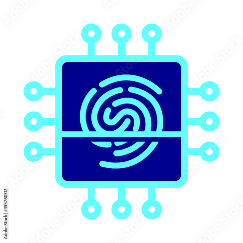 Finger Print identification icon. Can be used in web and mobile. simple icon illustration.