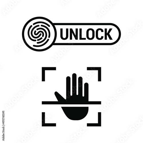 Finger Print security unlock icon. Can be used in web and mobile. simple icon illustration.