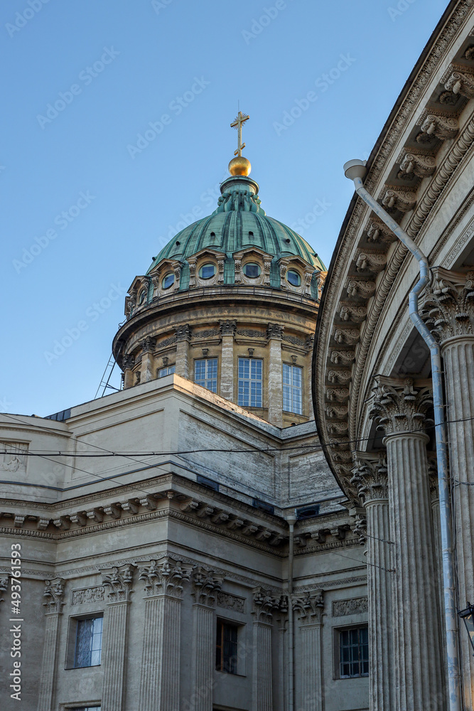 ST. PETERSBURG, RUSSIA - JULY 7, 2021: Kazan Cathedral (Cathedral of Our Lady of Kazan) in Saint Petersburg, Russia