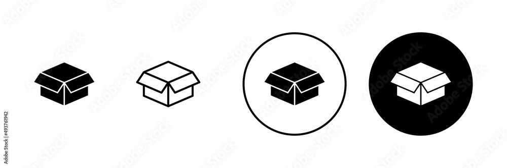 Box icons set. box sign and symbol, parcel, package Box icons set. box sign and symbol, parcel, package