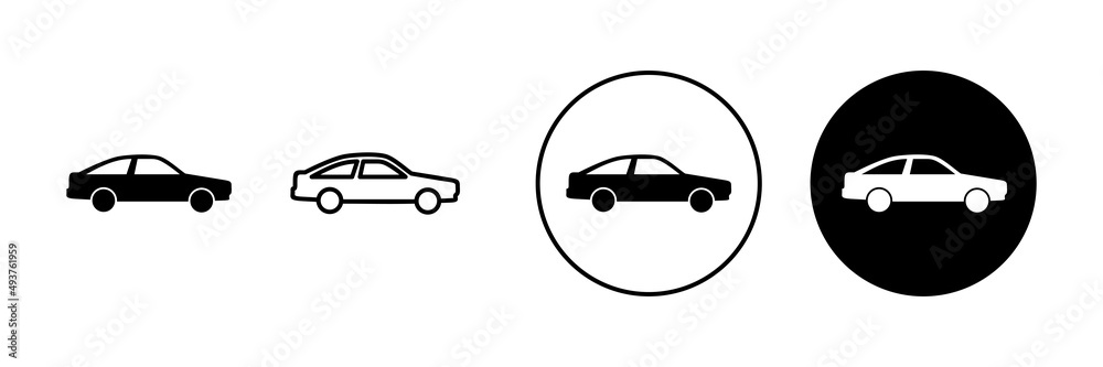 Car icons set. car sign and symbol. small sedan Car icons set. car sign and symbol. small sedan
