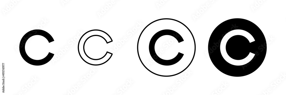 Fototapeta premium Copyright icons set. copyright sign and symbol