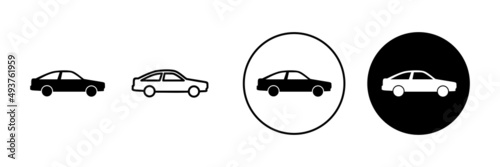 Car icons set. car sign and symbol. small sedan © avaicon