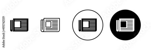 Newspaper icons set. news paper sign and symbolign