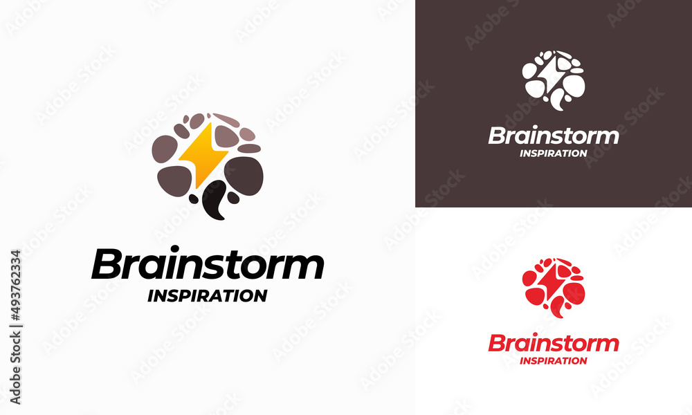 Brainstorm logo designs concept vector, Idea Inspiration logo symbol template vector
