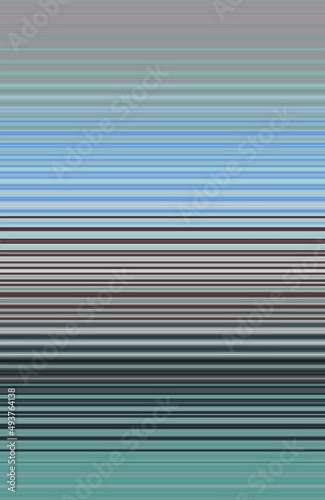 dark brown pale blue and green coloured horizontal striped pattern in art deco combination shape and linear design