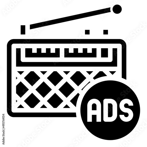 advertisement glyph icon,linear,outline,graphic,illustration