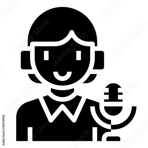 broadcaster glyph icon,linear,outline,graphic,illustration