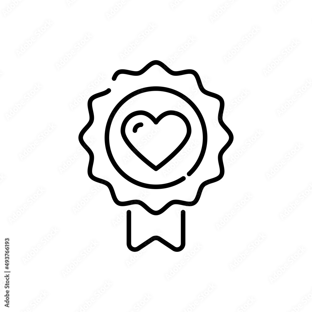 Badge Vector Outline Icon design illustration. EPS 10 File on White background Badge Vector Outline Icon design illustration. EPS 10 File on White background