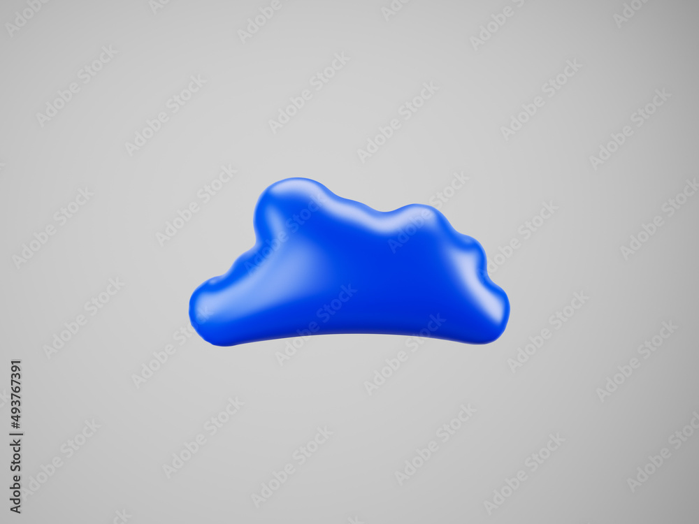 cloud balloon template -blue on white cloud balloon template -blue on white
