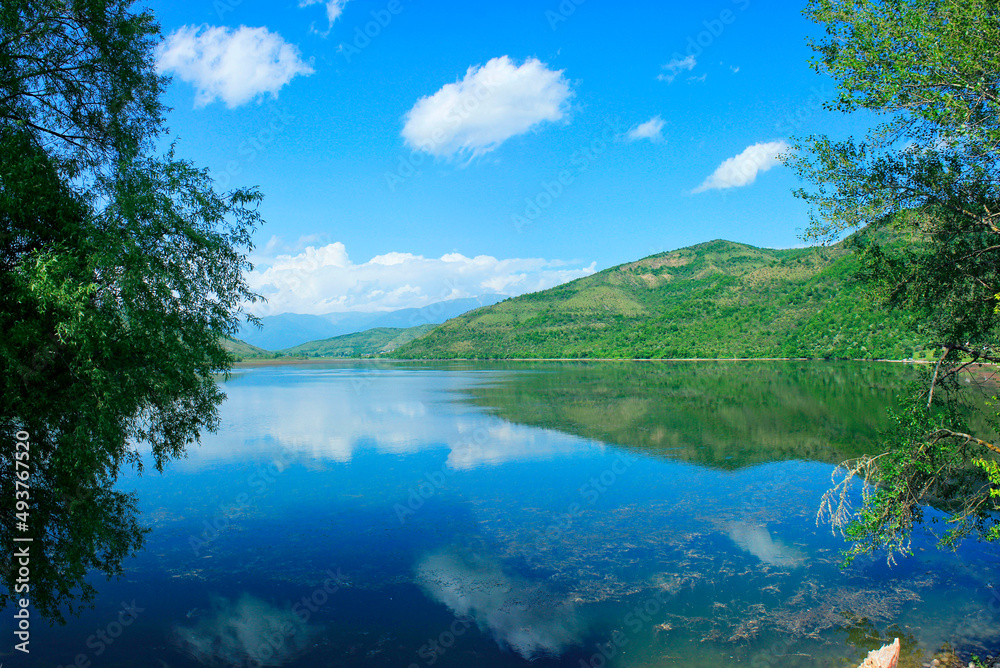 Ashigbayramli reservoir in Ismaylli. Azerbaijan.