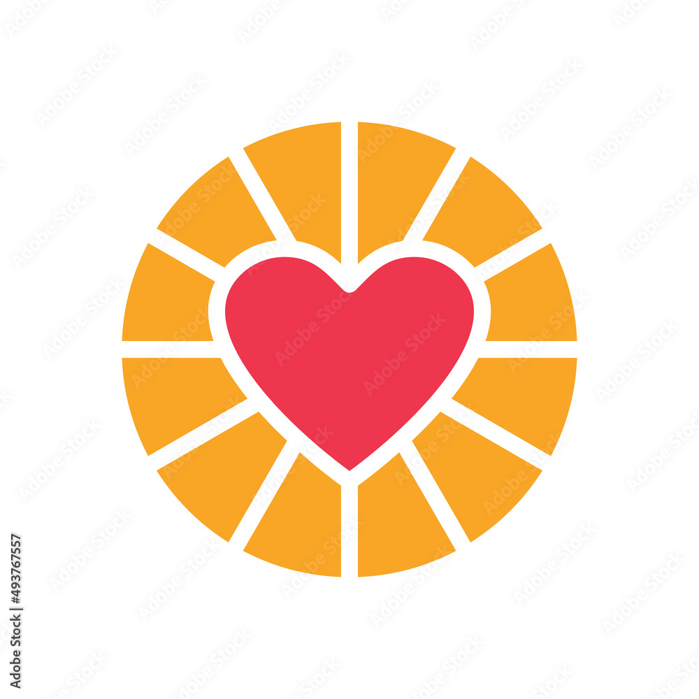 Abstract heart shape logo design template, creative love symbol Abstract heart shape logo design template, creative love symbol