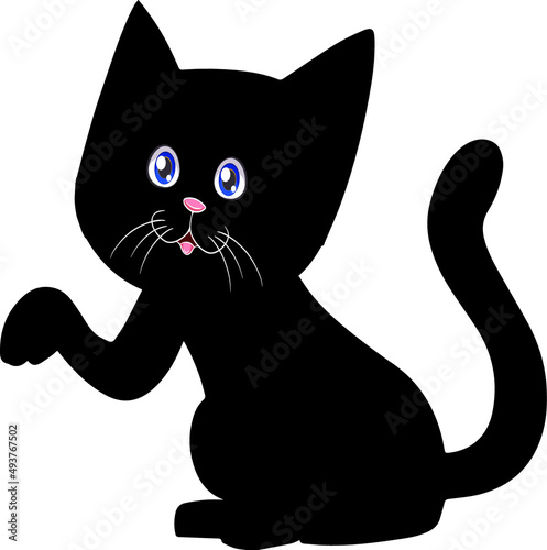 Cute Cat and pet silhouette
