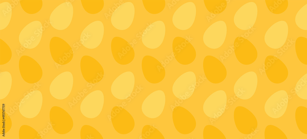 Yellow Easter eggs pattern background. Vector seamless pattern with decorative eggs for the site, printing on fabric, gift wrapping and wallpaper. Easter. Yellow Easter eggs pattern background. Vector seamless pattern with decorative eggs for the site, printing on fabric, gift wrapping and wallpaper. Easter.