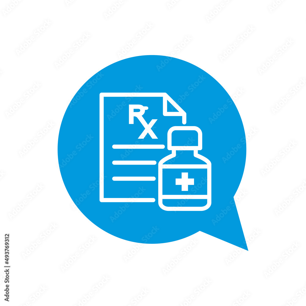 Prescription related vector icon. Prescription related vector icon.