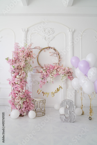 Party decoration for girl in pink color