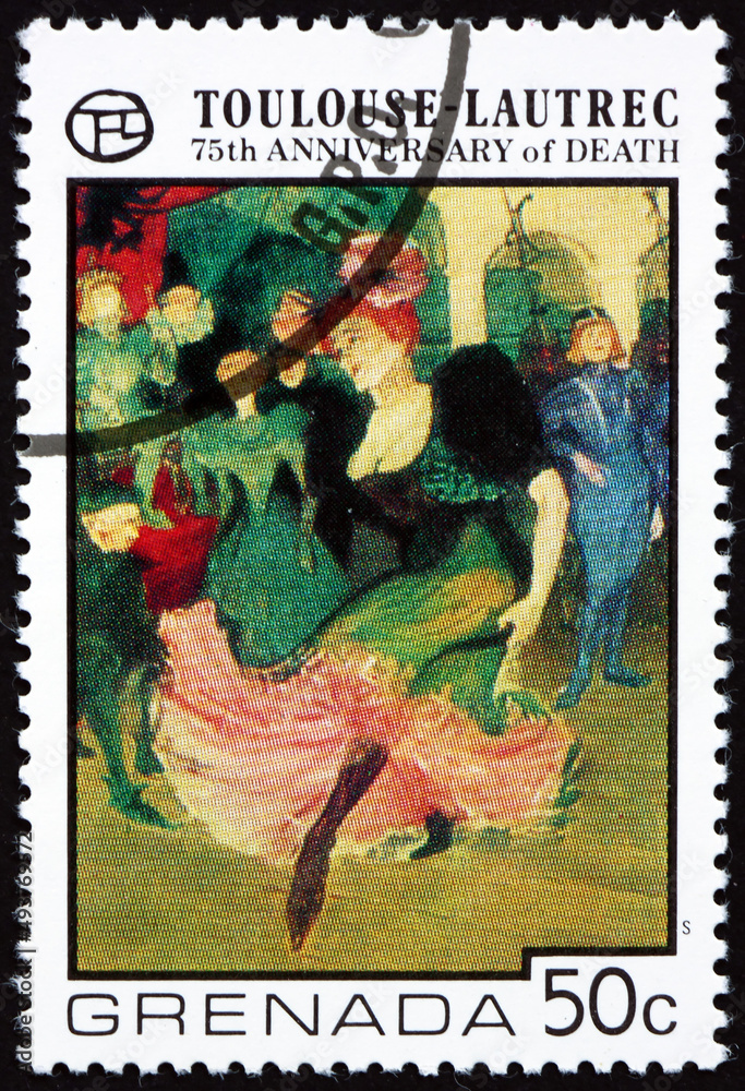 Postage stamp Grenada 1976 Dancing the Bolero, Toulouse-Lautrec