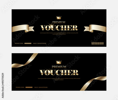 Luxury voucher and vip coupon backgrounds