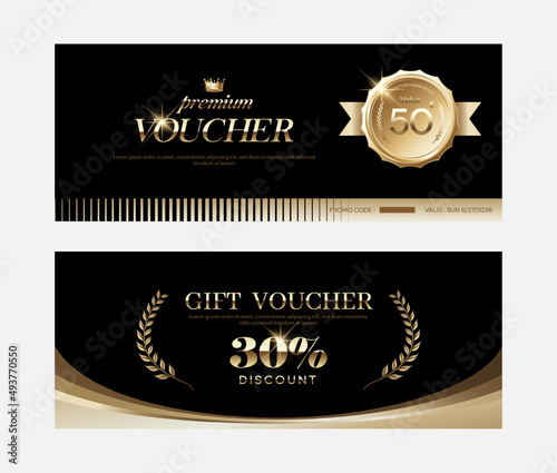 Luxury voucher and vip coupon backgrounds