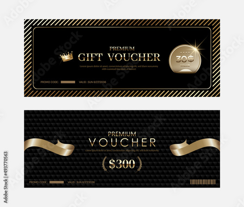 Luxury voucher and vip coupon backgrounds