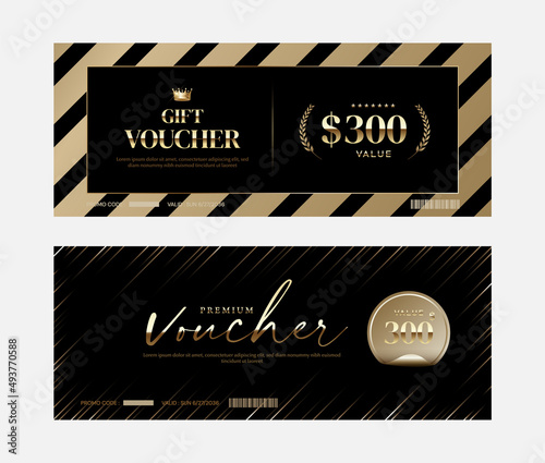 Luxury voucher and vip coupon backgrounds