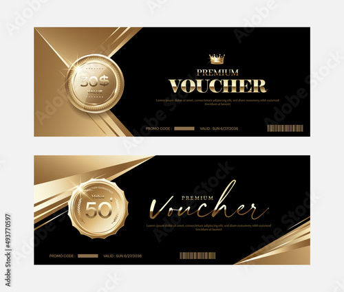 Luxury voucher and vip coupon backgrounds