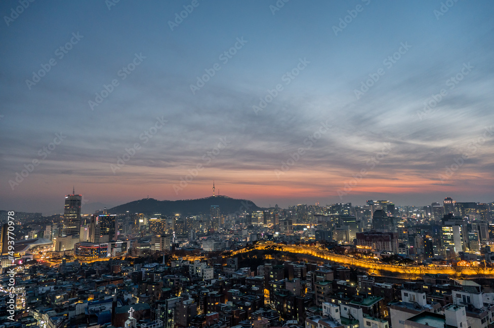 서울 창신동의 야경