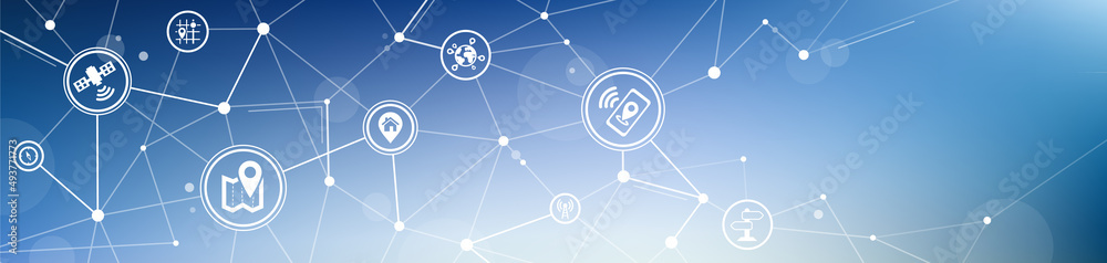Navigation vector illustration. Blue banner with icons on transportation, smart route planning, gps positioning, local or global map, cartography, geo location, mobile phone / smartphone navigation. Navigation vector illustration. Blue banner with icons on transportation, smart route planning, gps positioning, local or global map, cartography, geo location, mobile phone / smartphone navigation.