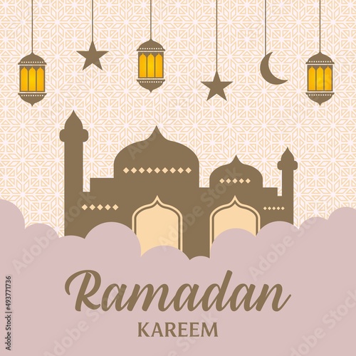 Ramadam kareem background with mandala ornaments ramadan Vector Ramadan background,Ramadan kareem side view in paper photo