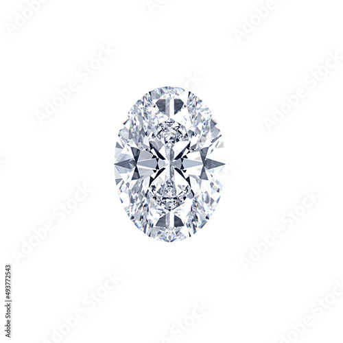 Fotografie oval cut diamond single 3d render