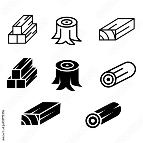 Wood log icon vector design.
