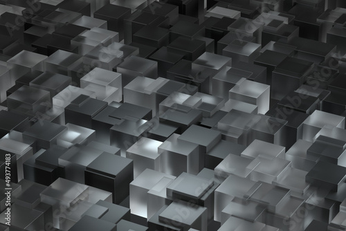 3d rendering abstract square concept