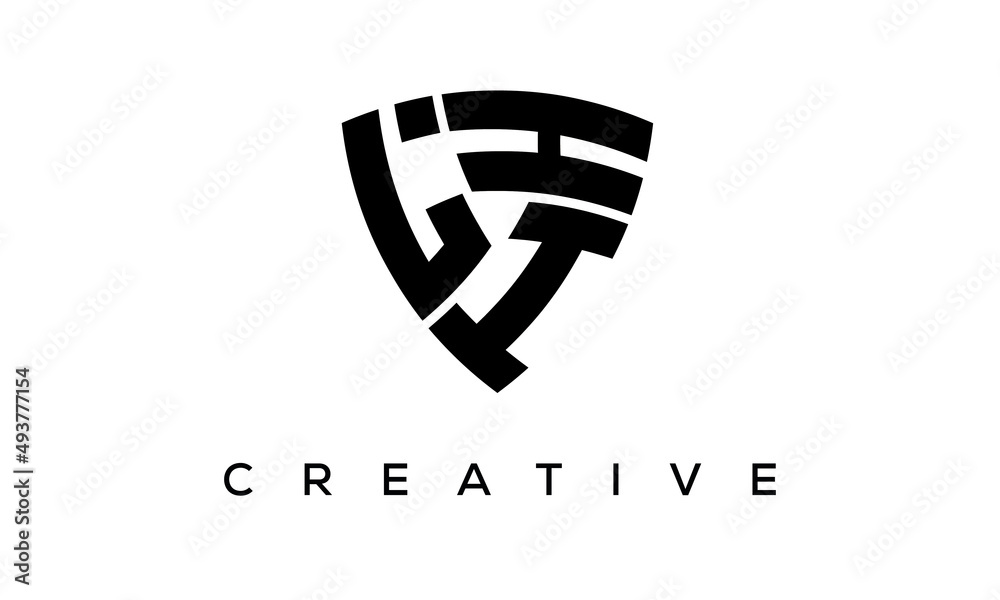 Shield letters LIH creative logo Shield letters LIH creative logo