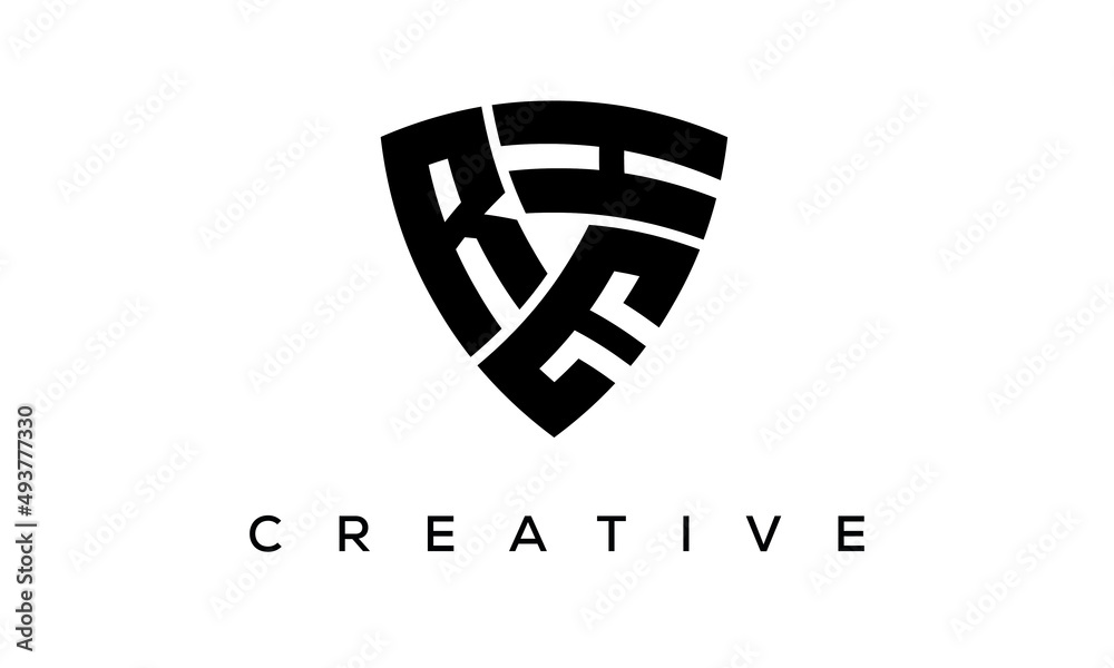 Shield letters REH creative logo Shield letters REH creative logo