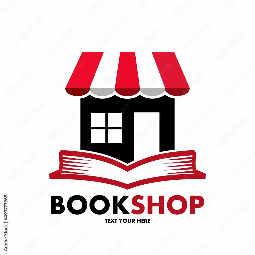 Book shop or store vector logo template. This design use building symbol. Suitable for business or education.