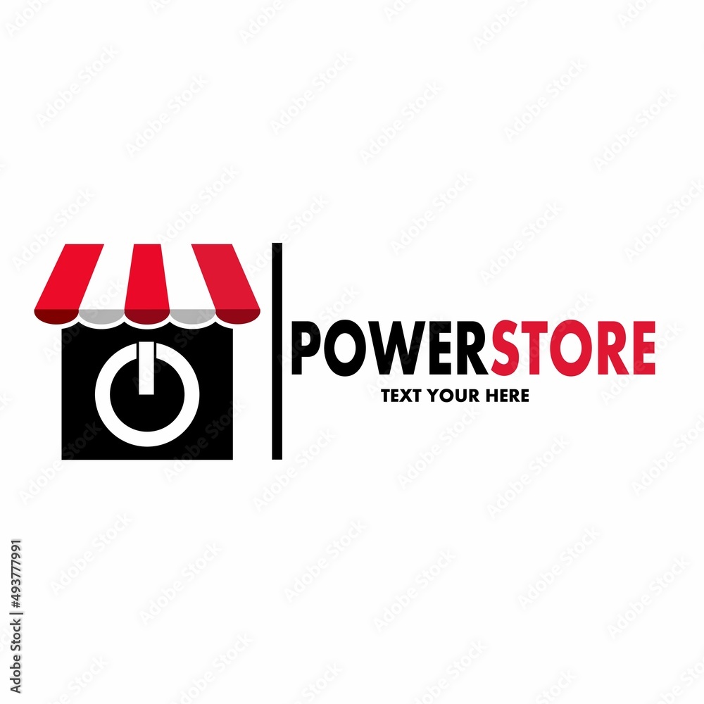 Power store vector logo template. This design use electronic symbol. Suitable for business. Power store vector logo template. This design use electronic symbol. Suitable for business.