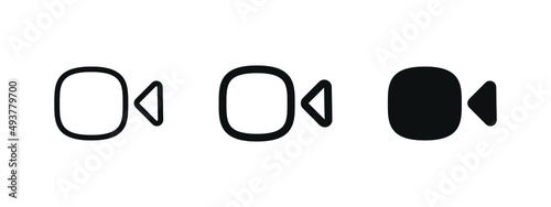 video camera icon for streaming , facetime icons video call symbol	
