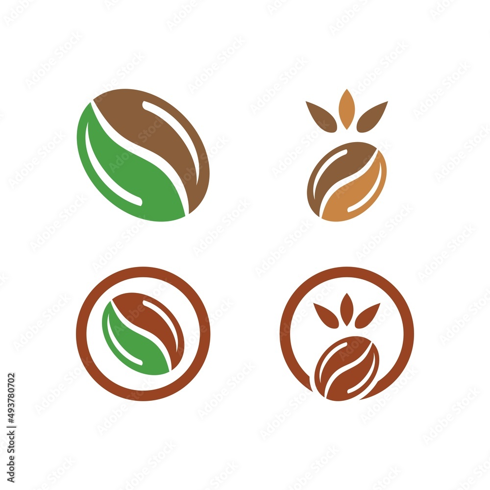 Obraz premium coffee bean icon vector illustration